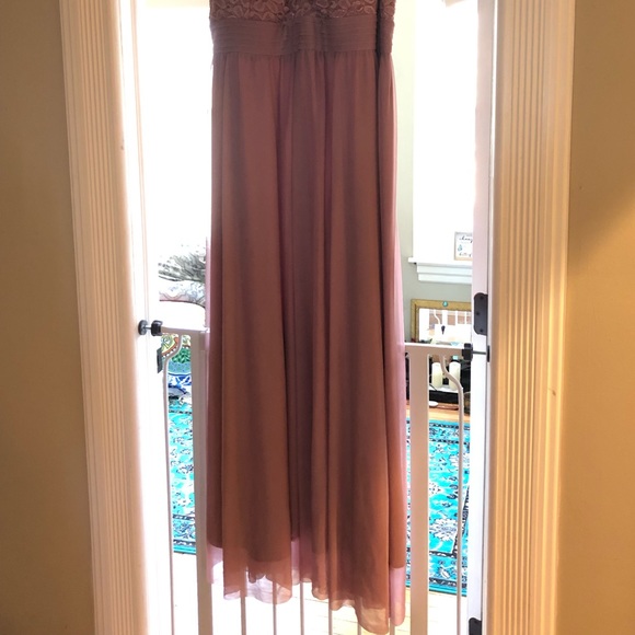 Macy’s lace and chiffon dress-size 22 - rose - Picture 6 of 7